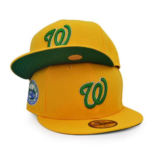 Washington Nationals 2008 INAUGURAL Exclusive New Era 59Fifty Fitted Hat - AGold/Green UV