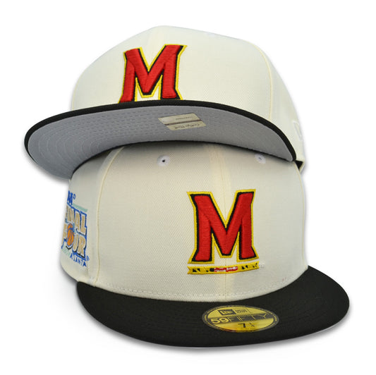 Maryland Terrapins 2002 FINAL FOUR Exclusive New Era 59Fifty Fitted NCAA Hat - Chrome/Black