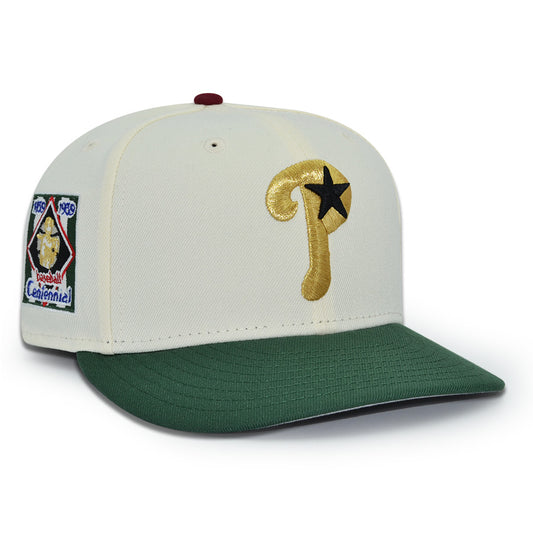Philadelphia Phillies "BETHEL BRUIN" Exclusive New Era 59Fifty Fitted Hat - Chrome/Mountain Pine