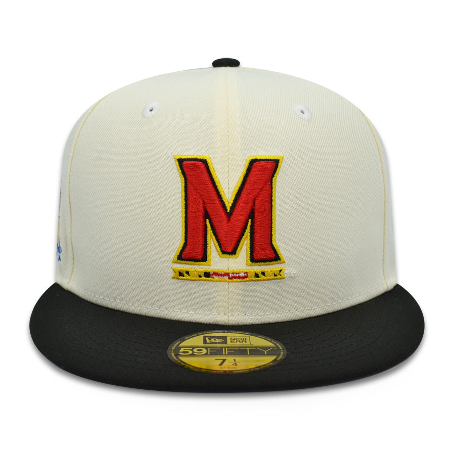 Maryland Terrapins 2002 FINAL FOUR Exclusive New Era 59Fifty Fitted NCAA Hat - Chrome/Black