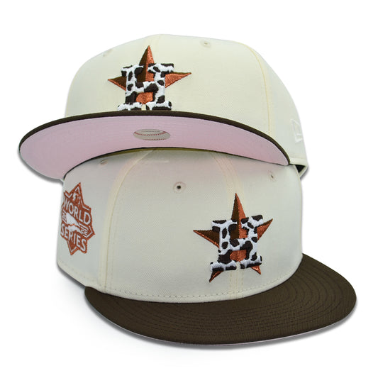 🚨PRE-ORDER ONLY! EXPRESS SHIPPING🚨 Houston Astros "MOOO PINKY" Exclusive New Era 59Fifty Fitted Ha - Chrome/Walnut