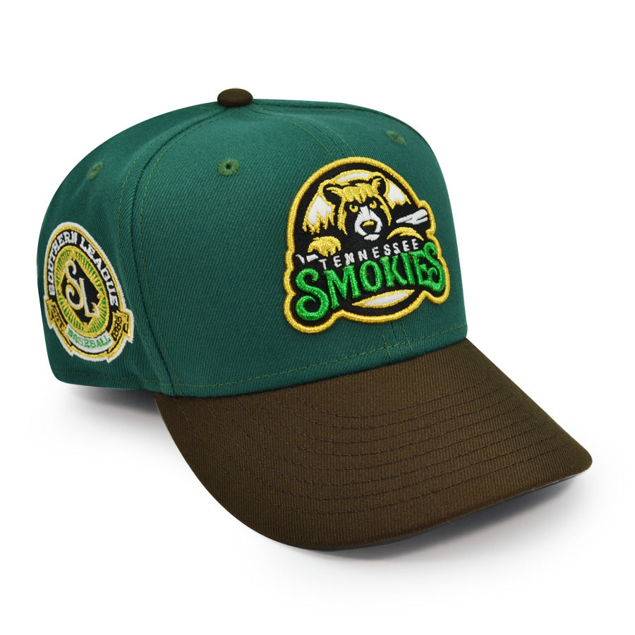 Tennessee Smokies SOUTHERN LEAGUE Exclusive New Era 59Fifty Fitted Hat - Green/Brown