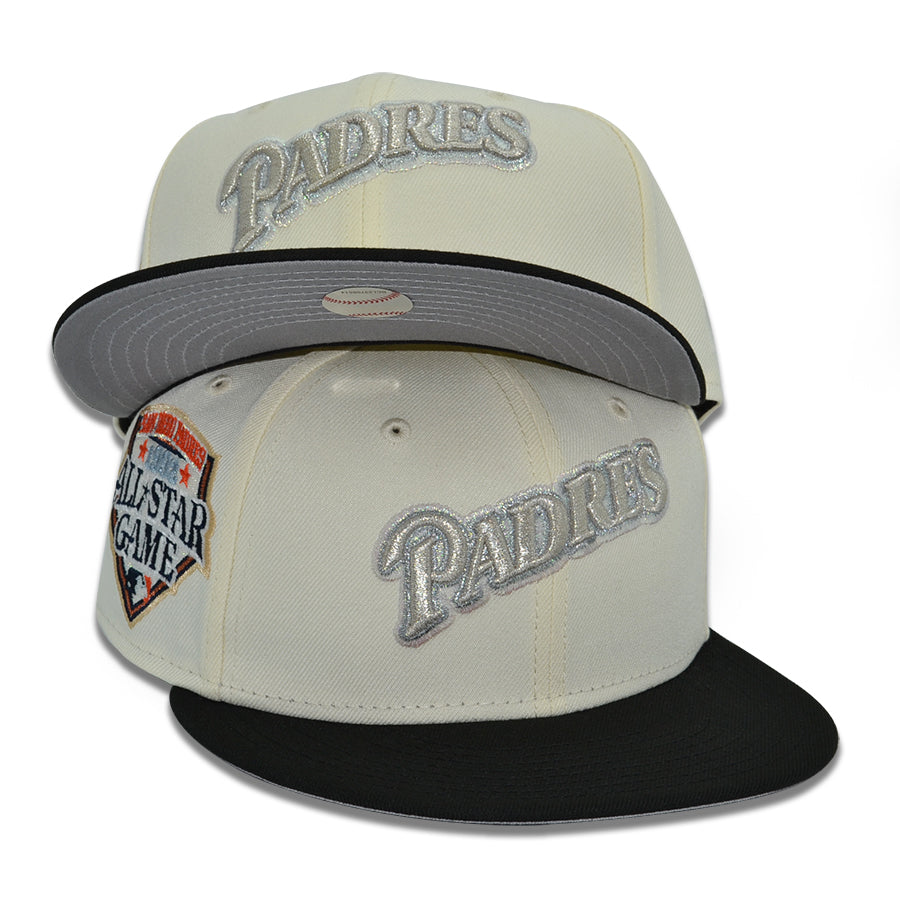 San Diego Padres "PATCHWORK PADRES" Exclusive New Era 59Fifty Fitted Hat - Chrome/Black