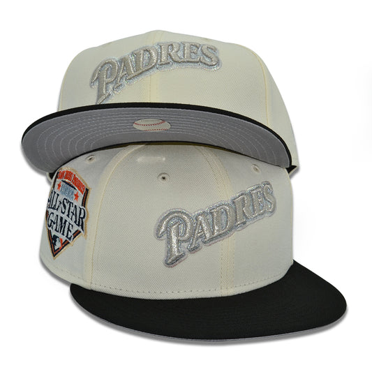 San Diego Padres "PATCHWORK PADRES" Exclusive New Era 59Fifty Fitted Hat - Chrome/Black