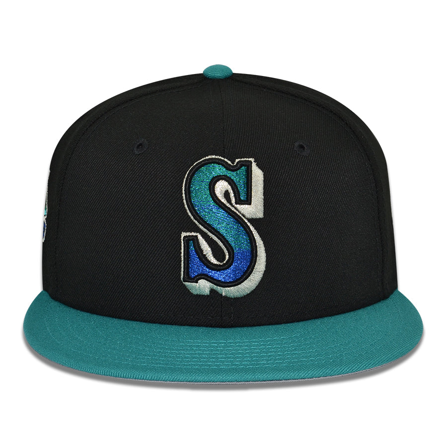 Seattle Mariners "EMERALD NIGHTS" Exclusive New Era 59Fifty Fitted Hat - Black/Northwest Green