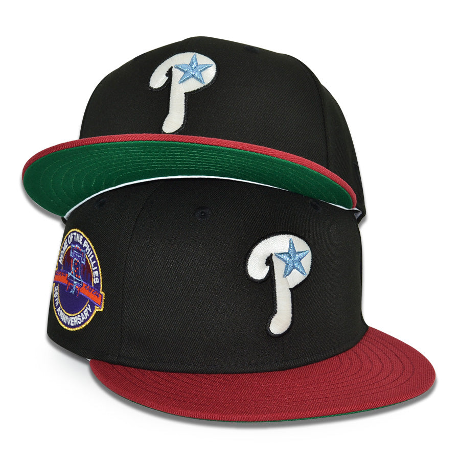 Philadelphia Phillies "UNCOMMON FAVOR" Exclusive New Era 59Fifty Fitted Hat - Black/Brick