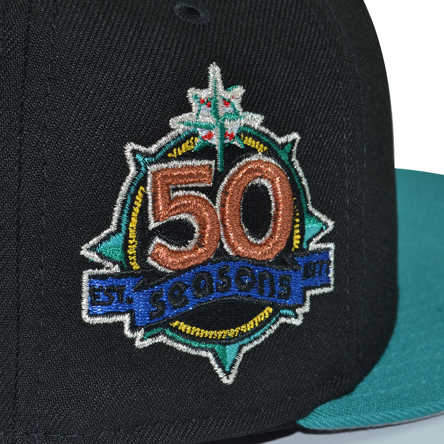 Seattle Mariners "EMERALD NIGHTS" Exclusive New Era 59Fifty Fitted Hat - Black/Northwest Green