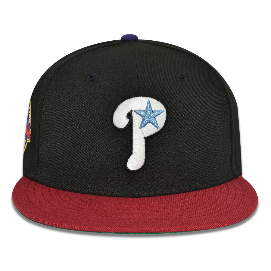Philadelphia Phillies "UNCOMMON FAVOR" Exclusive New Era 59Fifty Fitted Hat - Black/Brick