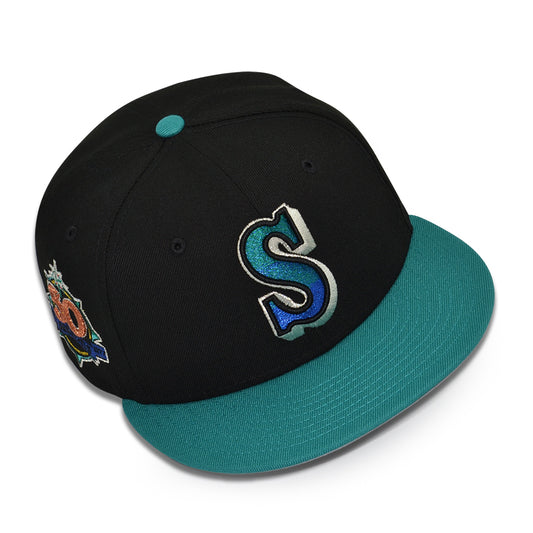 Seattle Mariners "EMERALD NIGHTS" Exclusive New Era 59Fifty Fitted Hat - Black/Northwest Green