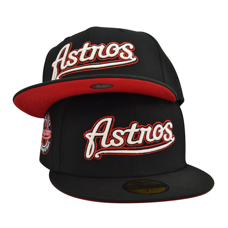 Houston Astros 45 YEARS Exclusive New Era 59Fifty Fitted Hat - Black/Red UV
