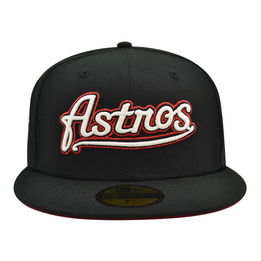 Houston Astros 45 YEARS Exclusive New Era 59Fifty Fitted Hat - Black/Red UV