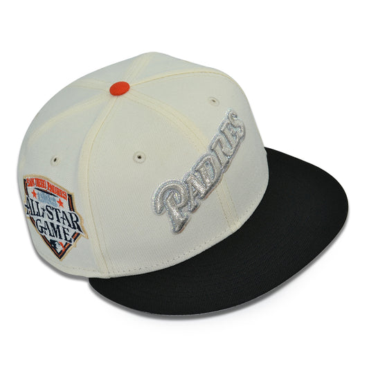 San Diego Padres "PATCHWORK PADRES" Exclusive New Era 59Fifty Fitted Hat - Chrome/Black