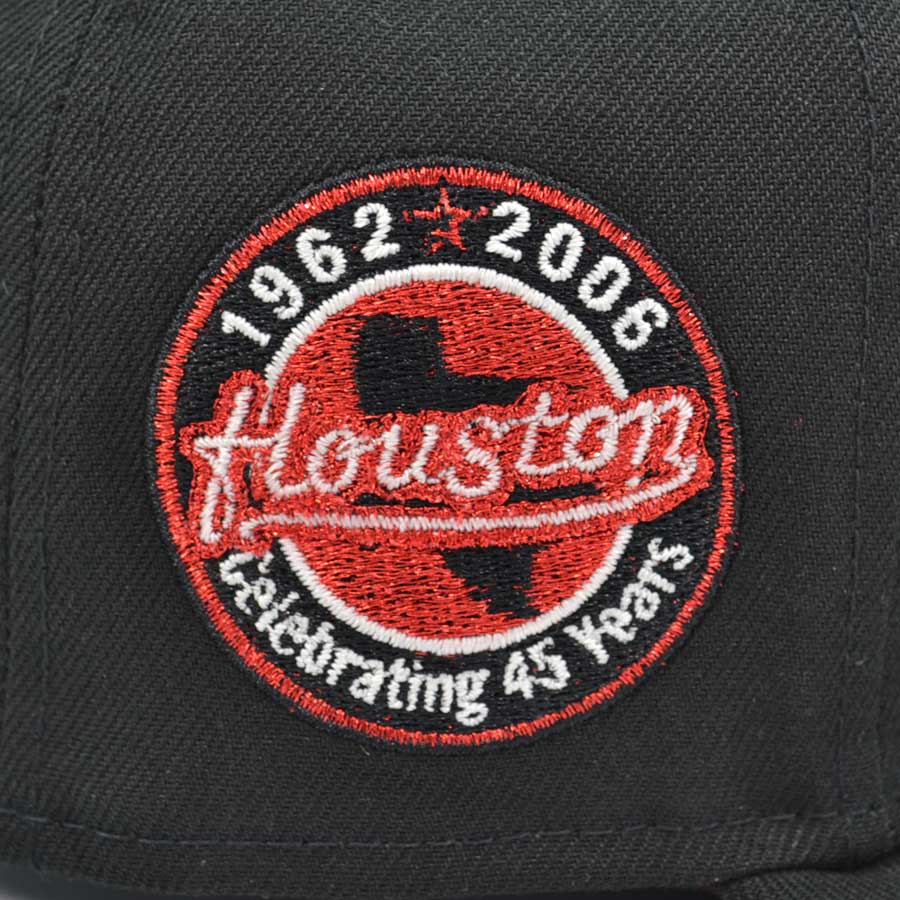 Houston Astros 45 YEARS Exclusive New Era 59Fifty Fitted Hat - Black/Red UV