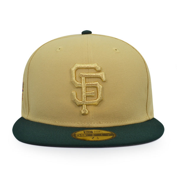 San Francisco Giants 2000 INAUGURAL SEASON Exclusive New Era 59Fifty Fitted Hat - Vegas Gold/Dk Green