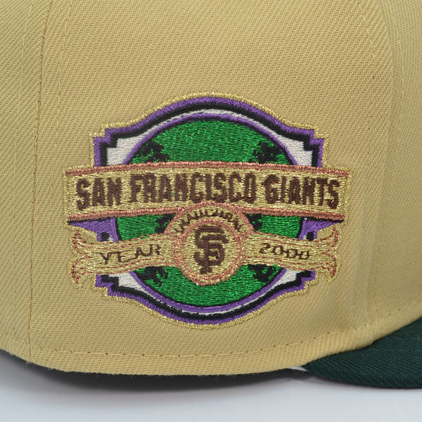 San Francisco Giants 2000 INAUGURAL SEASON Exclusive New Era 59Fifty Fitted Hat - Vegas Gold/Dk Green