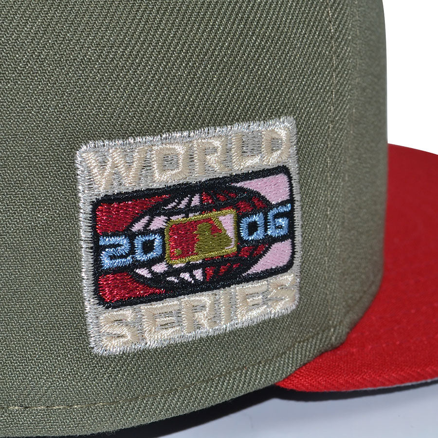 Detroit Tigers "SAD DEXTER" Exclusive New Era 59Fifty Fitted Hat - New Olive/Scarlet