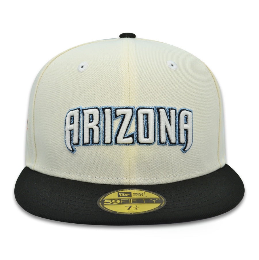 Arizona Diamondback Script 20TH ANNIVERSARY Exclusive New Era 59Fifty Fitted Hat -Chrome/Black