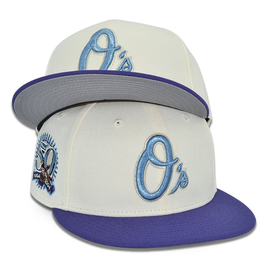 Baltimore Orioles "GOOD LOVE" Exclusive New Era 59Fifty Fitted Hat - Chrome/New Orchid
