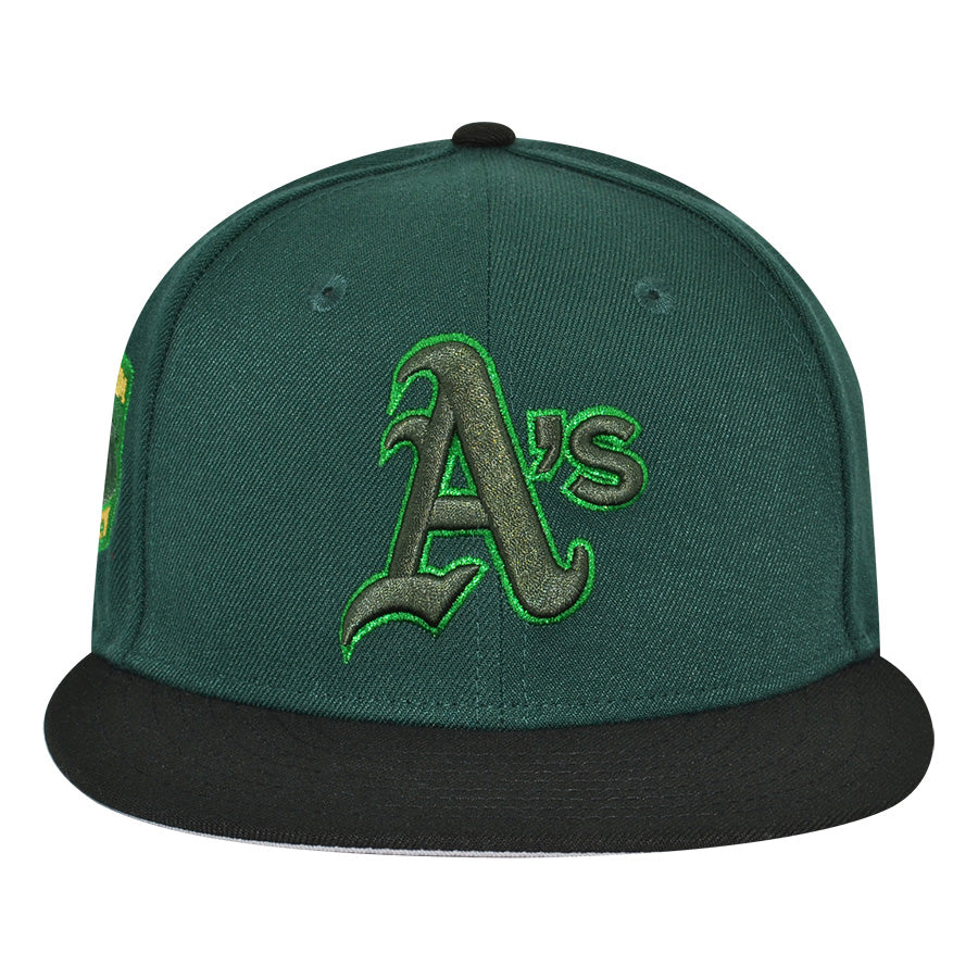Oakland Athletics "EAST BAY" Exclusive New Era 59Fifty Fitted Hat - Dark Green/Black
