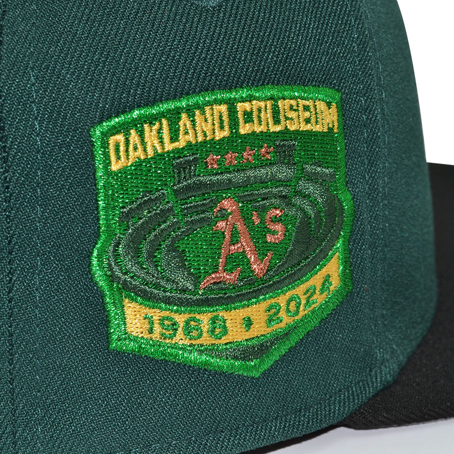 Oakland Athletics "EAST BAY" Exclusive New Era 59Fifty Fitted Hat - Dark Green/Black