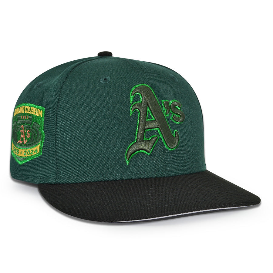 Oakland Athletics "EAST BAY" Exclusive New Era 59Fifty Fitted Hat - Dark Green/Black