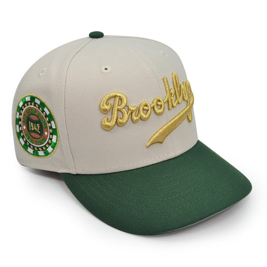 Brooklyn Dodgers 1942 ALL-STAR GAME Exclusive New Era 59Fifty Fitted Hat -Stone/Pine