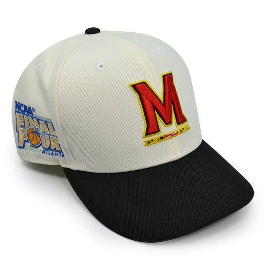Maryland Terrapins 2002 FINAL FOUR Exclusive New Era 59Fifty Fitted NCAA Hat - Chrome/Black