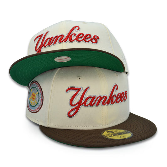 New York Yankees 1921 WORLD SERIES Exclusive New Era 59Fifty Fitted Hat - Chrome/Walnut