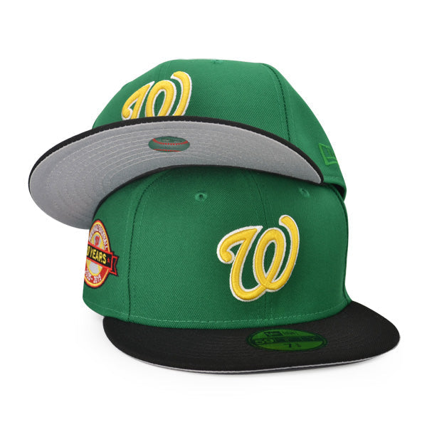 Washington Nationals BHM 10 YEAR ANNIVERSARY Exclusive New Era 59Fifty Fitted Hat - Green/Black