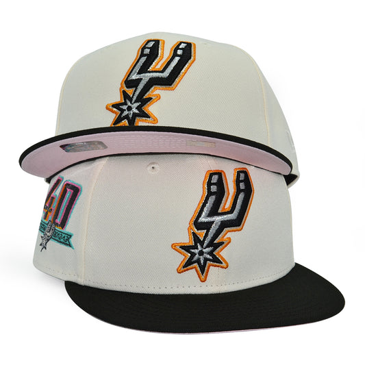 San Antonio Spurs "ALAMO DYNASTY" Exclusive New Era 59Fifty Fitted Hat - Chrome/Black Pinky