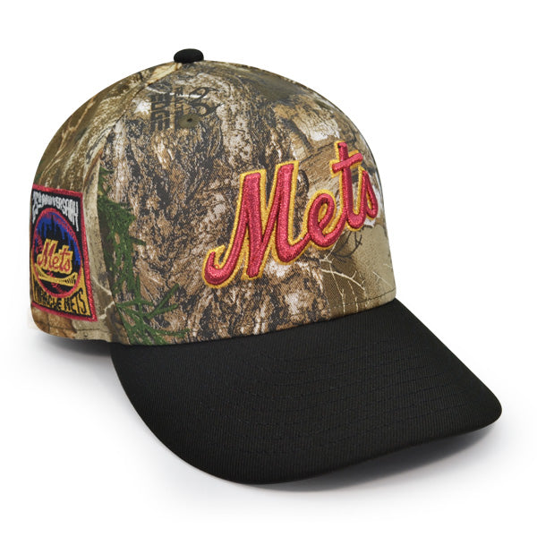 New York Mets 25th ANNIVERSARY Exclusive New Era 59Fifty Fitted Hat - Real Tree Camo/Black