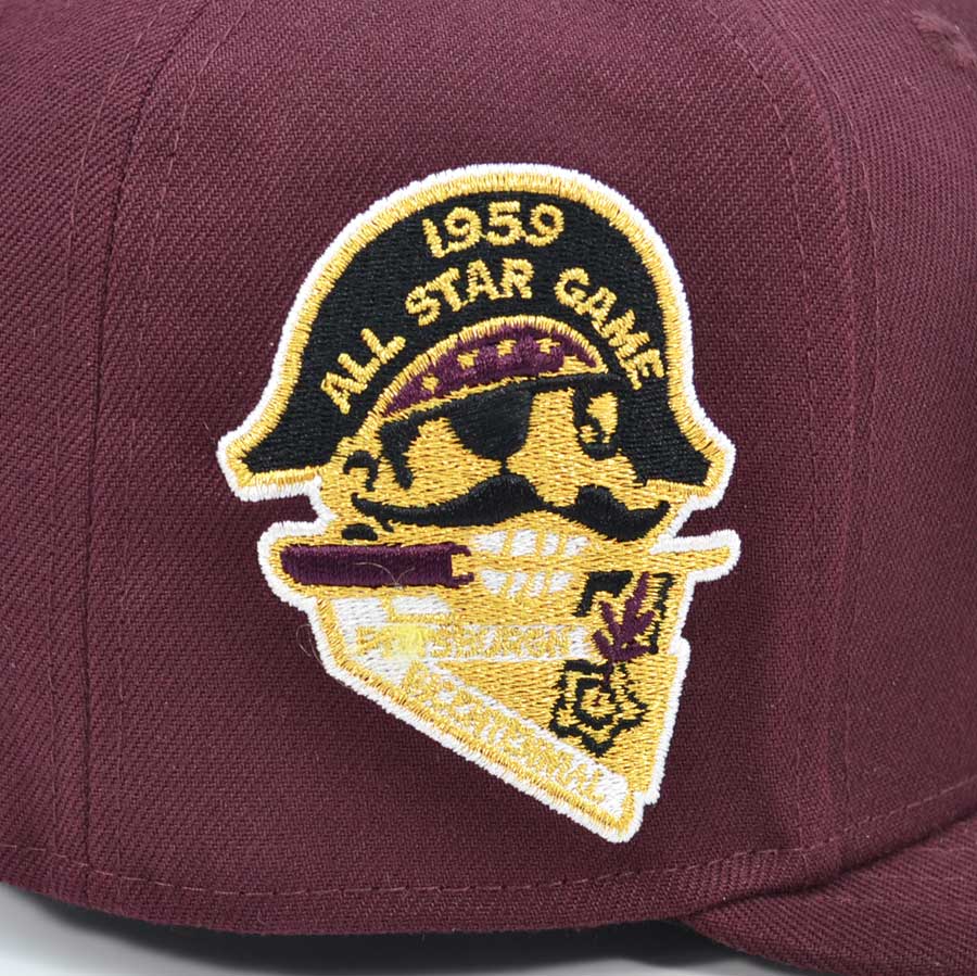 Pittsburgh Pirates 1959 ALL-STAR GAME Exclusive New Era 59Fifty Fitted Hat - Maroon