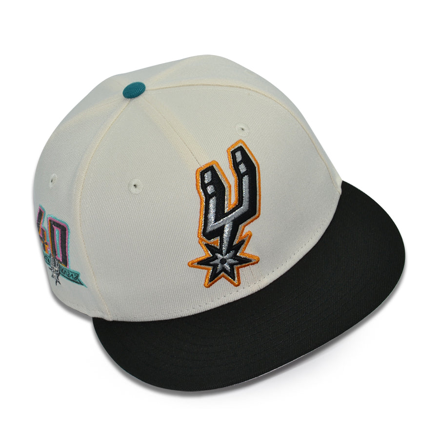 San Antonio Spurs "ALAMO DYNASTY" Exclusive New Era 59Fifty Fitted Hat - Chrome/Black Pinky