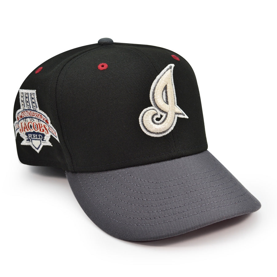 Cleveland Indians Jacobs Field 10TH ANNIVERSARY Exclusive New Era 59Fifty Fitted Hat - Black/Graphite