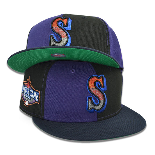Seattle Mariners "SWORD STALKER" Exclusive New Era 59Fifty Pinwheel Fitted Hat - Black/Purple