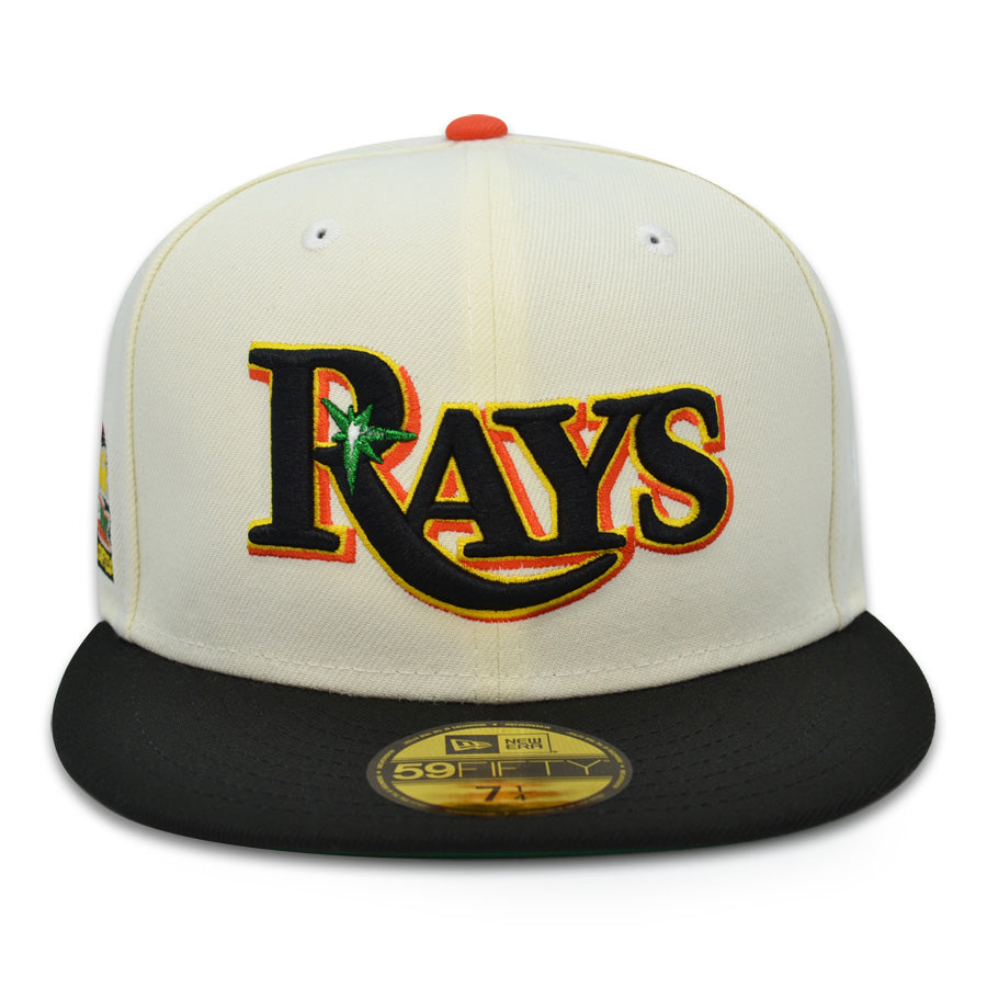 Tampa Bay Devil Rays TROPICANA FIELD Exclusive New Era 59Fifty Fitted Hat - Chrome/Black