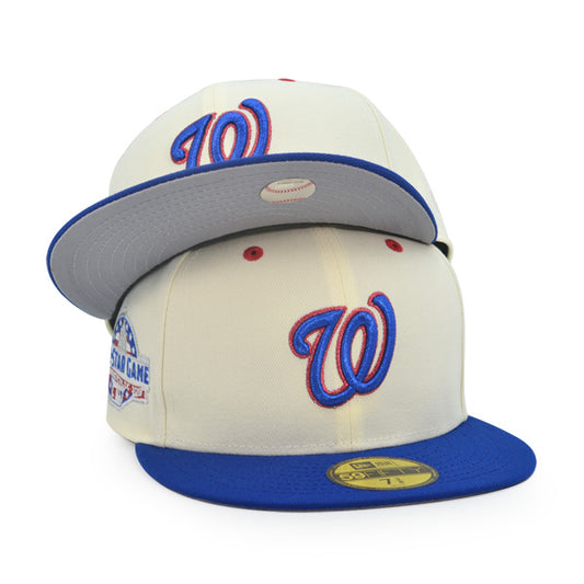 Washington Nationals 2018 ALL-STAR GAME Exclusive New Era 59Fifty Fitted Hat - Chrome/Light Royal