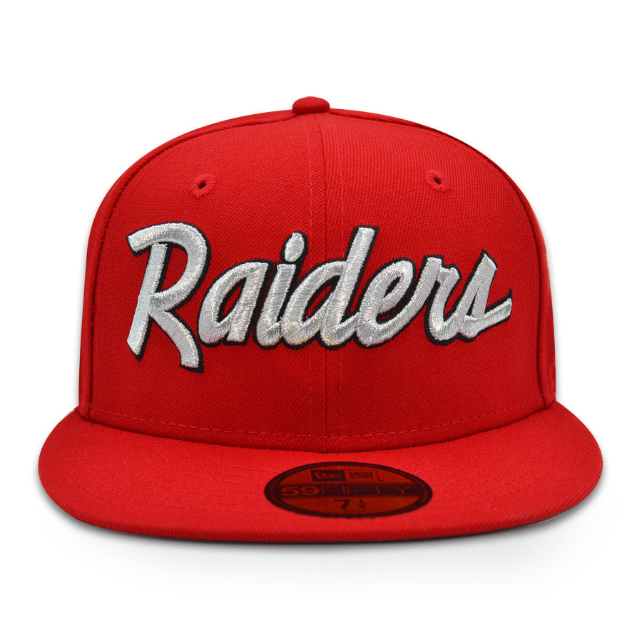 Las Vegas Raiders "RED RAIDERS" Exclusive NFL New Era 59Fifty Fitted Hat -Scarlet