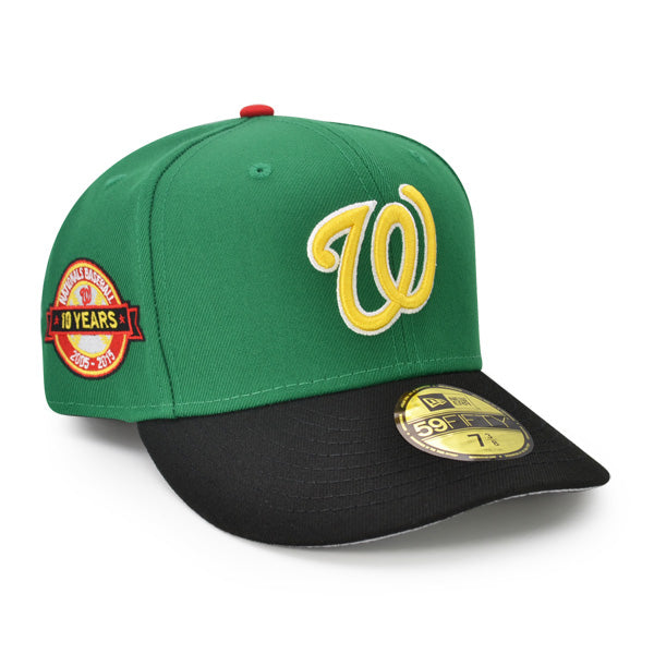 Washington Nationals BHM 10 YEAR ANNIVERSARY Exclusive New Era 59Fifty Fitted Hat - Green/Black