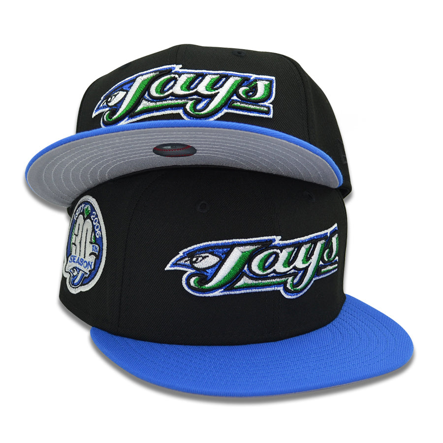 Toronto Blue Jays "2 J's" Exclusive New Era 59Fifty Fitted Hat - Black/Blue Bead