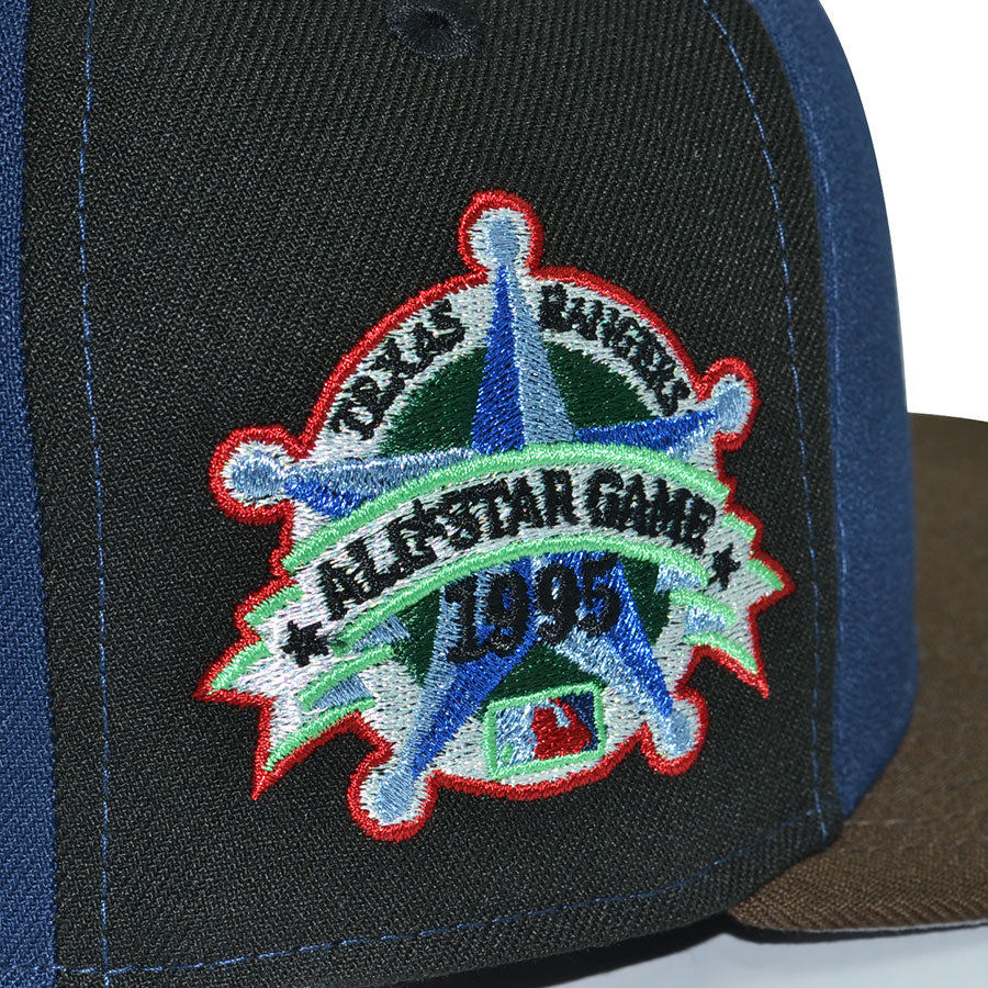 Texas Rangers "TANJIRO 2.0" Exclusive New Era 59Fifty Fitted Hat - Black/Navy/Walnut Pinwheel
