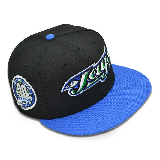 Toronto Blue Jays "2 J's" Exclusive New Era 59Fifty Fitted Hat - Black/Blue Bead