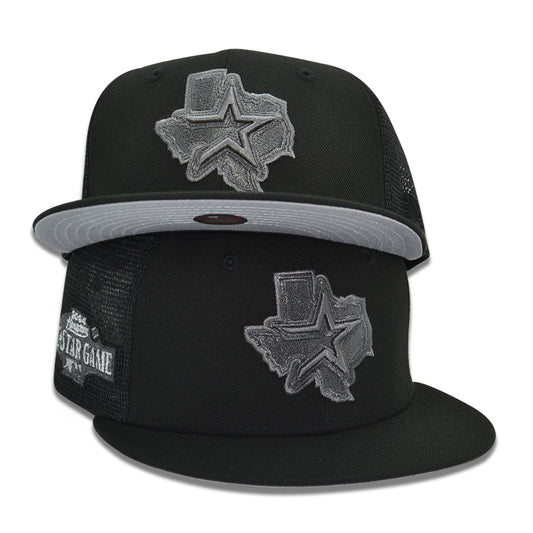 Houston Astros "ONXY STATE TRUCKER" Exclusive New Era 59Fifty Fitted Hat - Black
