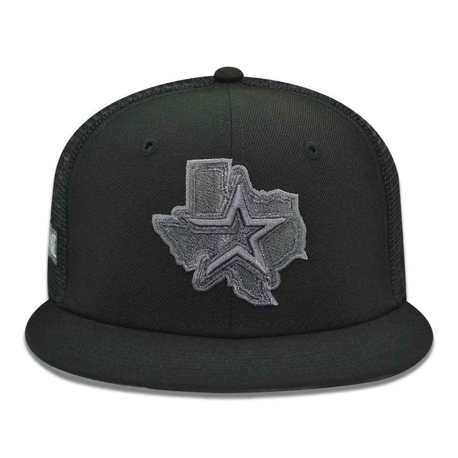 Houston Astros "ONXY STATE TRUCKER" Exclusive New Era 59Fifty Fitted Hat - Black