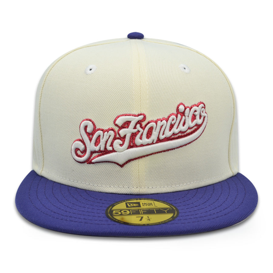 San Francisco Giants 2007 ALL-STAR GAME Exclusive New Era 59Fifty Fitted Hat - Chrome/Orchid