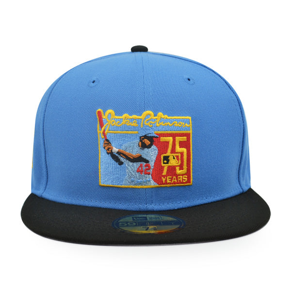 Brooklyn Dodgers Jackie Robinson 75 Years Exclusive New Era 59Fifty Fitted Hat - Air Force/Black