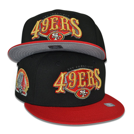 San Francisco 49ers "GOLD RUSH" Exclusive New Era 59Fifty Fitted Hat - Black/Scarlet