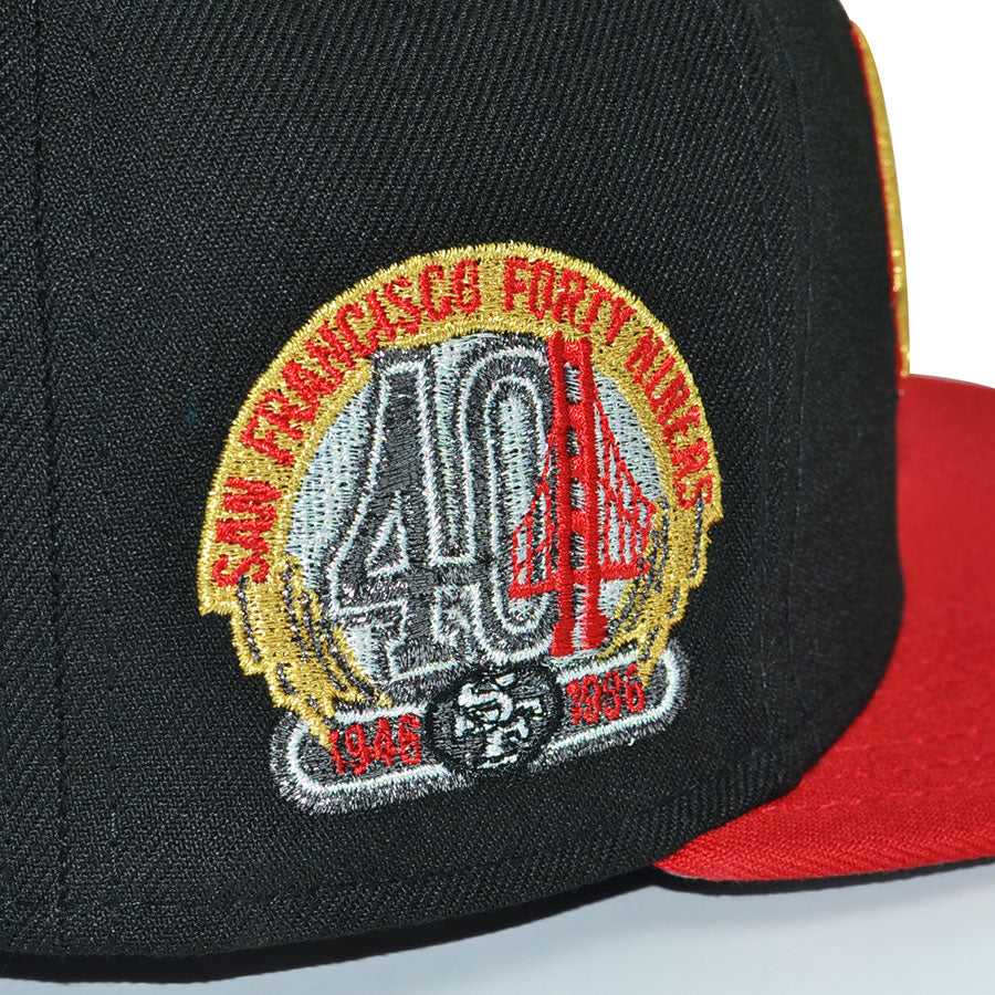 San Francisco 49ers "GOLD RUSH" Exclusive New Era 59Fifty Fitted Hat - Black/Scarlet