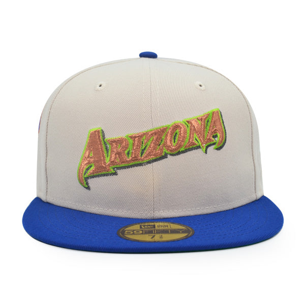 Arizona Diamondbacks 1989 INAUGURAL SEASON Exclusive New Era 59Fifty Fitted Hat - Stone/Royal