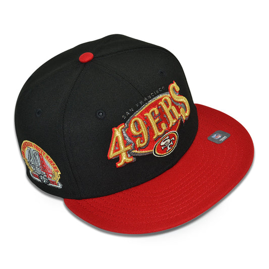 San Francisco 49ers "GOLD RUSH" Exclusive New Era 59Fifty Fitted Hat - Black/Scarlet